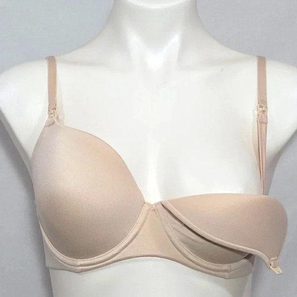 36B Gilligan & O'Malley Full Coverage Nursing Maternity Underwire Bra Nude NWT - Picture 2 of 8